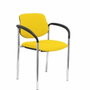 NOWY STYL Silla Styl Tapizada en Tela Amarilla con Brazos Fijos