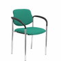 NOWY STYL Silla Styl tapizada en tela verde esmeralda con brazos fijos