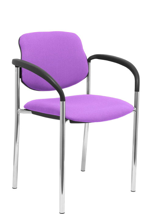 Silla Styl tapizada con Tela color Lila. Brazos fijos Silla Styl tapizada con Tela color Lila. Brazos fijos