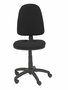 Silla de oficina Algarra con mecanismo Contacto permanente básico tapizada con Tela color Negro. Equipada con Base poliamida negra, Sin brazos y Ruedas de nailon 50 mm