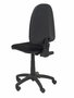 Silla de oficina Algarra con mecanismo Contacto permanente básico tapizada con Tela color Negro. Equipada con Base poliamida negra, Sin brazos y Ruedas de nailon 50 mm