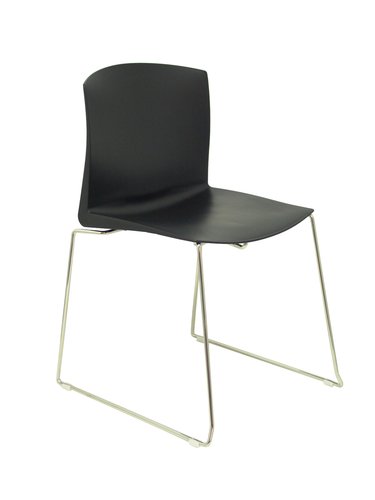 PIQUERAS Y CRESPO Pack de 4 Sillas Boniches en PVC Negro sin brazos PIQUERAS Y CRESPO Pack de 4 Sillas Boniches en PVC Negro sin brazos