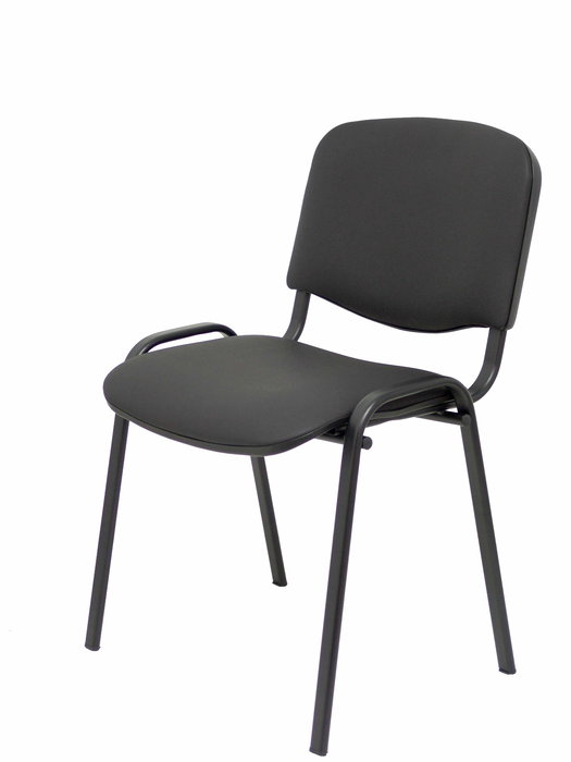Silla Iso tapizada con Tela color Negro. Sin brazos