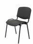 Silla Iso tapizada con Tela color Negro. Sin brazos