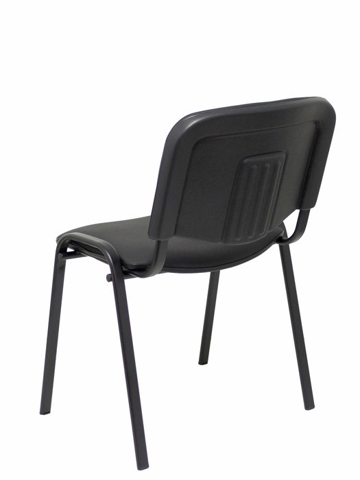 Silla Iso tapizada con Tela color Negro. Sin brazos