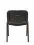 Silla Iso tapizada con Tela color Negro. Sin brazos