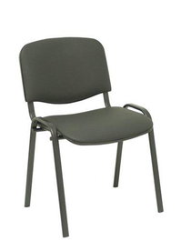 Silla Iso tapizada con Tela color Negro. Sin brazos