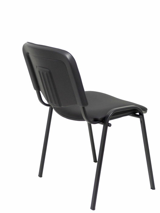 Silla Iso tapizada con Tela color Negro. Sin brazos