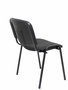 Silla Iso tapizada con Tela color Negro. Sin brazos