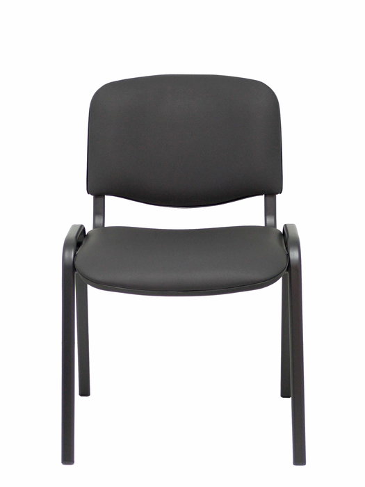Silla Iso tapizada con Tela color Negro. Sin brazos
