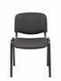 Silla Iso tapizada con Tela color Negro. Sin brazos