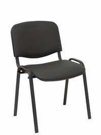 NOWY STYL Silla Iso tapizada en tela negra, sin brazos