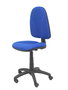Silla de oficina Algarra con mecanismo Contacto permanente básico tapizada con Tela color Azul. Equipada con Base poliamida negra, Sin brazos y Ruedas de nailon 50 mm