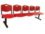 PIQUERAS Y CRESPO Bancada de espera de 5 plazas PVC Rojo