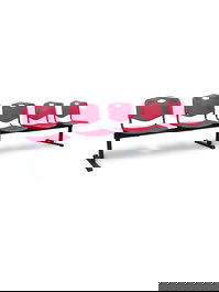 Bancada de PVC color Rojo. Sin brazos