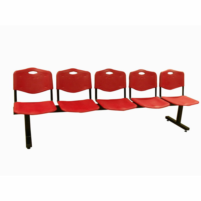 PIQUERAS Y CRESPO Bancada de espera de 5 plazas PVC Rojo