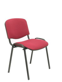 Silla Piqueras Y Crespo Alcaraz Confidente Ergonomica Apilable Estructura Negra Asiento Y Respaldo Tapizados Bali Granate Pack De 4