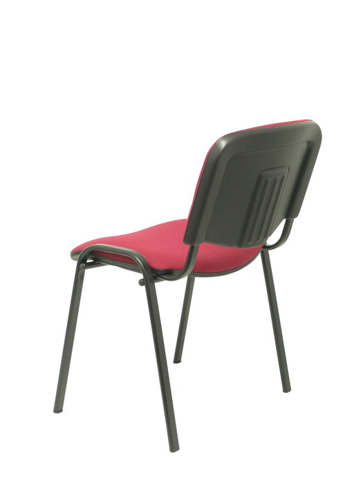 Silla Iso tapizada con Tela color Granate. Sin brazos