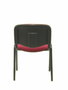 Silla Iso tapizada con Tela color Granate. Sin brazos