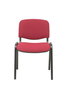 Silla Iso tapizada con Tela color Granate. Sin brazos