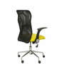 PIQUERAS Y CRESPO Silla Minaya con mecanismo basculante, asiento amarillo y respaldo negro