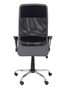 Silla de oficina Esteras con mecanismo Basculante tapizada con Tela color Gris y malla color Negro. Equipada con lumbar Fijo, Brazos fijos, Cabecero Fijo y Ruedas de nailon 50 mm