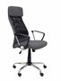Silla de oficina Esteras con mecanismo Basculante tapizada con Tela color Gris y malla color Negro. Equipada con lumbar Fijo, Brazos fijos, Cabecero Fijo y Ruedas de nailon 50 mm