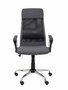 Silla de oficina Esteras con mecanismo Basculante tapizada con Tela color Gris y malla color Negro. Equipada con lumbar Fijo, Brazos fijos, Cabecero Fijo y Ruedas de nailon 50 mm