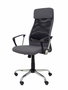 Silla de oficina Esteras con mecanismo Basculante tapizada con Tela color Gris y malla color Negro. Equipada con lumbar Fijo, Brazos fijos, Cabecero Fijo y Ruedas de nailon 50 mm