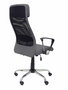 Silla de oficina Esteras con mecanismo Basculante tapizada con Tela color Gris y malla color Negro. Equipada con lumbar Fijo, Brazos fijos, Cabecero Fijo y Ruedas de nailon 50 mm