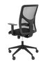 Silla de oficina Motilla con mecanismo Sincro tapizada con Tela color Negro. Equipada con lumbar 1D, Brazos 1D y Ruedas 65mm nailon