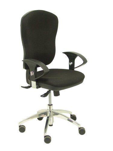 PIQUERAS Y CRESPO Silla Moral con mecanismo sincro y tela negra PIQUERAS Y CRESPO Silla Moral con mecanismo sincro y tela negra