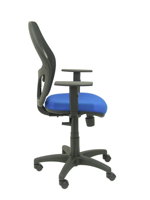 PIQUERAS Y CRESPO Silla Alocén con Respaldo de Malla Negro y Asiento Azul