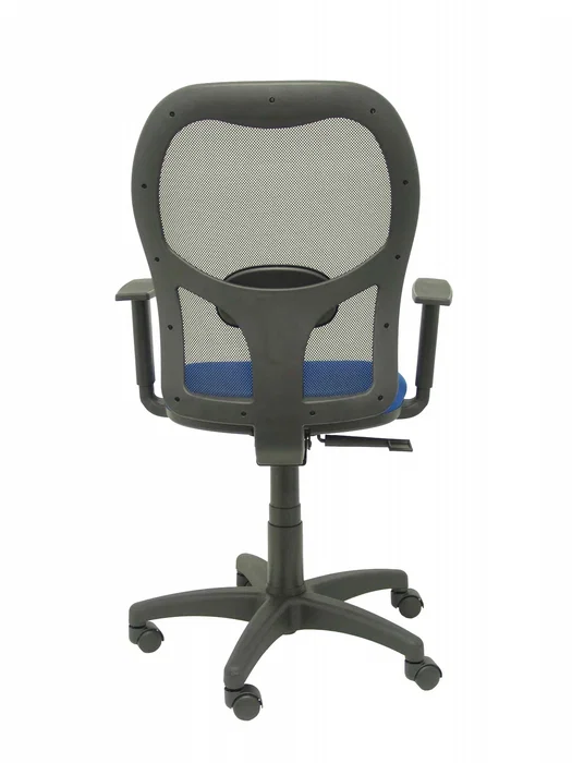 PIQUERAS Y CRESPO Silla Alocén con Respaldo de Malla Negro y Asiento Azul