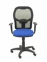 PIQUERAS Y CRESPO Silla Alocén con Respaldo de Malla Negro y Asiento Azul