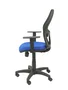 PIQUERAS Y CRESPO Silla Alocén con Respaldo de Malla Negro y Asiento Azul