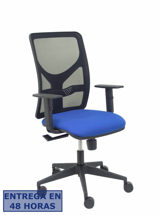 PIQUERAS Y CRESPO Silla Motilla con Mecanismo Sincro, Asiento Azul y Respaldo Negro