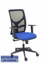 PIQUERAS Y CRESPO Silla Motilla con Mecanismo Sincro, Asiento Azul y Respaldo Negro