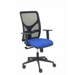PIQUERAS Y CRESPO Silla Motilla con Mecanismo Sincro, Asiento Azul y Respaldo Negro