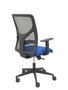PIQUERAS Y CRESPO Silla Motilla con Respaldo de Malla Negra y Asiento Azul
