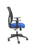 PIQUERAS Y CRESPO Silla Motilla con Respaldo de Malla Negra y Asiento Azul