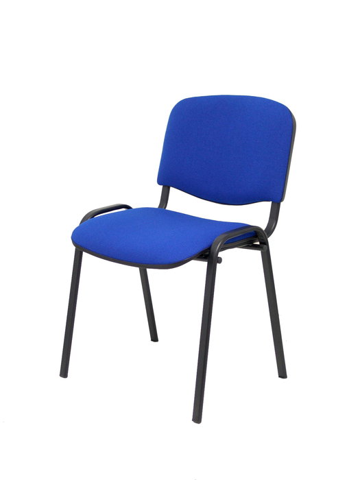 Silla Iso tapizada con Tela color Azul. Sin brazos