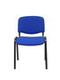 Silla Iso tapizada con Tela color Azul. Sin brazos