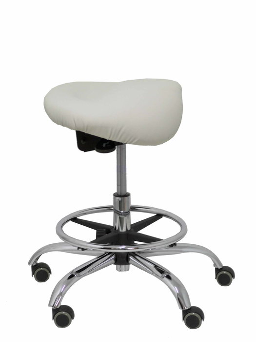 Taburete Zarza con mecanismo Basculante tapizada con Similpiel color No aplica y malla color Gris claro. Equipado con Base cromada, Sin brazos y Ruedas de parqué Taburete Zarza con mecanismo Basculante tapizada con Similpiel color No aplica y malla color Gris claro. Equipado con Base cromada, Sin brazos y Ruedas de parqué
