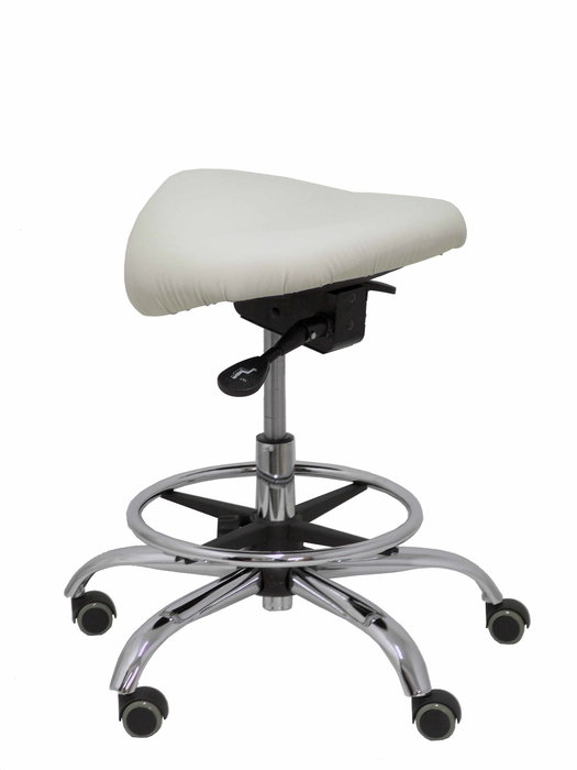 Taburete Zarza con mecanismo Basculante tapizada con Similpiel color No aplica y malla color Gris claro. Equipado con Base cromada, Sin brazos y Ruedas de parqué Taburete Zarza con mecanismo Basculante tapizada con Similpiel color No aplica y malla color Gris claro. Equipado con Base cromada, Sin brazos y Ruedas de parqué