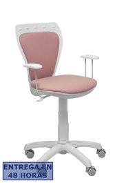 Piqueras Y Crespo Ministyle Silla Juvenil Blanca con Tapizado Rosa