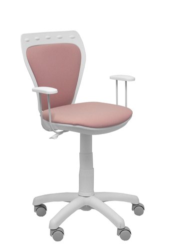 Piqueras Y Crespo Ministyle Silla Juvenil Blanca con Tapizado Rosa Piqueras Y Crespo Ministyle Silla Juvenil Blanca con Tapizado Rosa