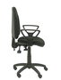 Silla de oficina Algarra con mecanismo Asincro tapizada con Tela color Negro. Equipada con Base poliamida negra, Brazos fijos y Ruedas de nailon 50 mm