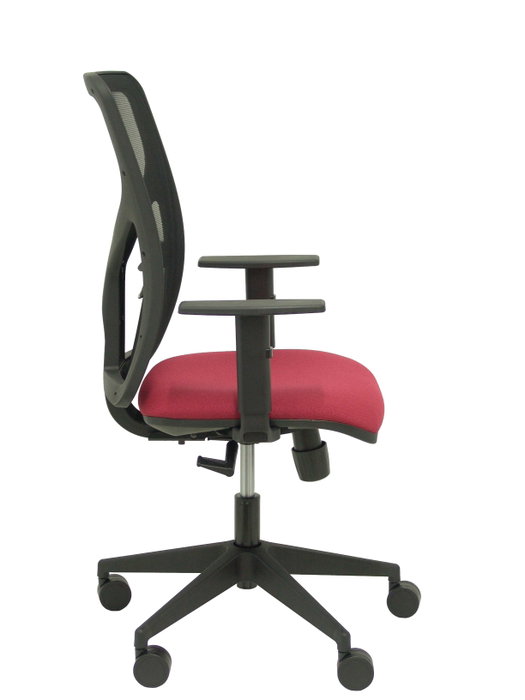 PIQUERAS Y CRESPO Silla Motilla con Respaldo de Malla Negro y Asiento Granate PIQUERAS Y CRESPO Silla Motilla con Respaldo de Malla Negro y Asiento Granate