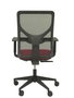 PIQUERAS Y CRESPO Silla Motilla con Respaldo de Malla Negro y Asiento Granate